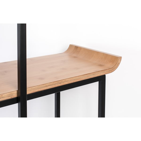 Melns/dabīga toņa bambusa plaukts 114x148 cm Flodka – Zuiver-image-1