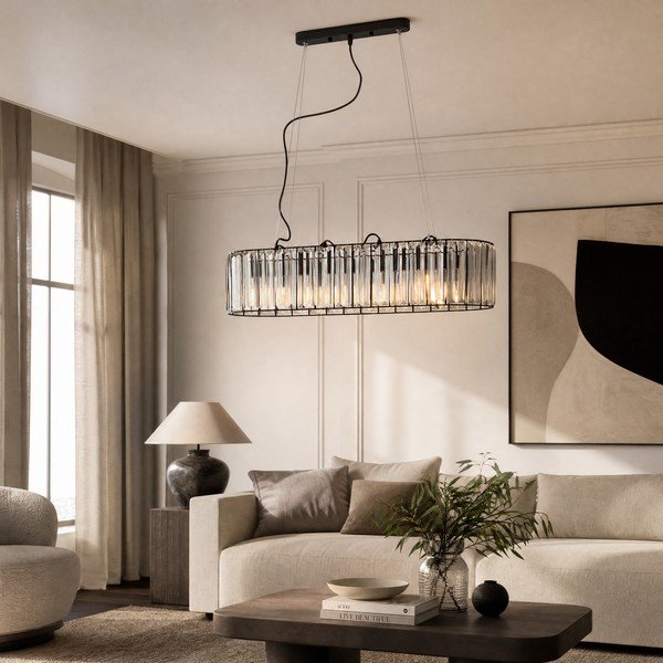 Metāla piekaramā lampa ar stikla abažūru Akiko – Premier Housewares-image-2