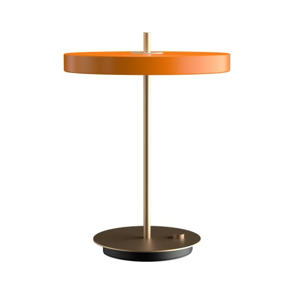Oranža LED galda lampa ar regulējamu spilgtumu un metāla abažūru (augstums 41,5 cm) Asteria Table – UMAGE