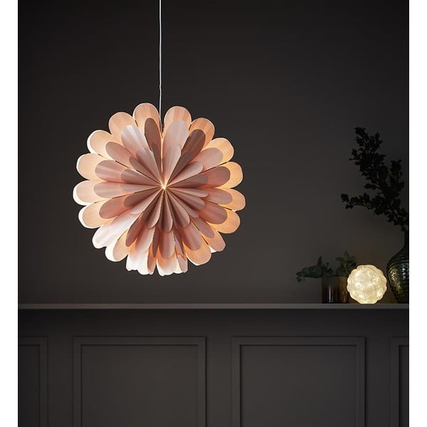 Rozā piekaramais gaismas dekors Markslöjd Marigold, augstums 60 cm