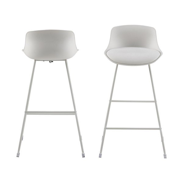 Balts bāra krēsls (sēdekļa augstums 76 cm) Tina – Actona-image-3