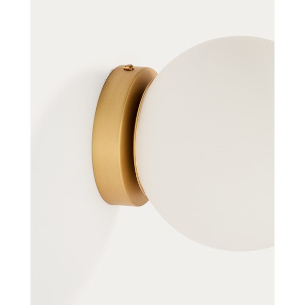 Balta/zelta krāsas sienas lampa ø 15 cm Brisia – Kave Home-image-3