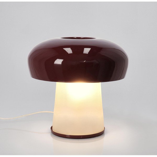 Bordo metāla galda lampa ar stikla abažūru (augstums 35 cm) Clevely – Bizzotto-image-1