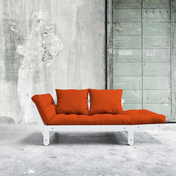 Dīvāns gulta Karup Beat White/Orange