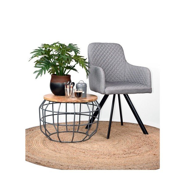 Brūns džutas apaļš paklājs ø 180 cm – LABEL51-image-1