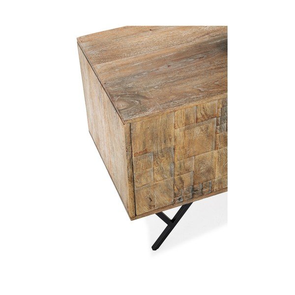 Dabīga toņa mango masīvkoka TV galdiņš 175x55x40 cm Priya – MOME-image-2