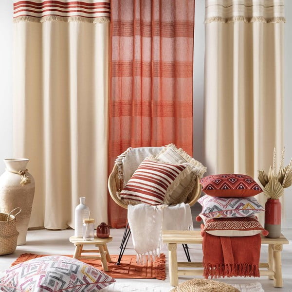 Ķieģeļu sarkans dienas aizkars 140x280 cm Terraza – douceur d'intérieur-image-4