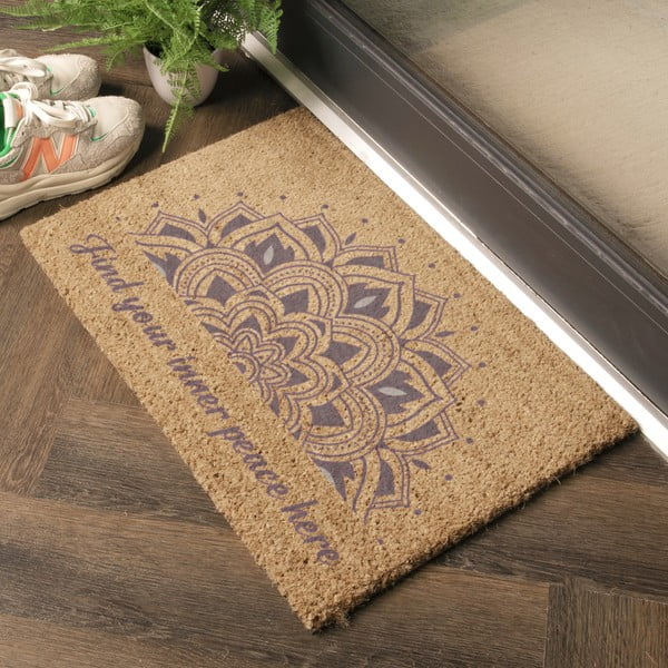 Kokosšķiedras kājslauķis 40x60 cm Find Your Inner Peace – Artsy Doormats-image-1