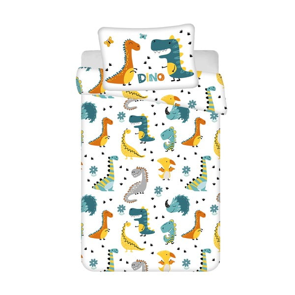Kokvilnas bērnu gultas veļa 100x135 cm Dino World – Jerry Fabrics