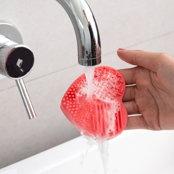 InnovaGoods Heart Rokas silikona kosmētikas otu tīrītājs-image-4