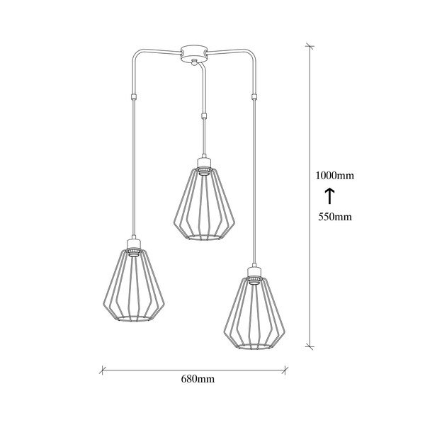 Melna metāla griestu lampa Opviq lights Mathaios-image-2