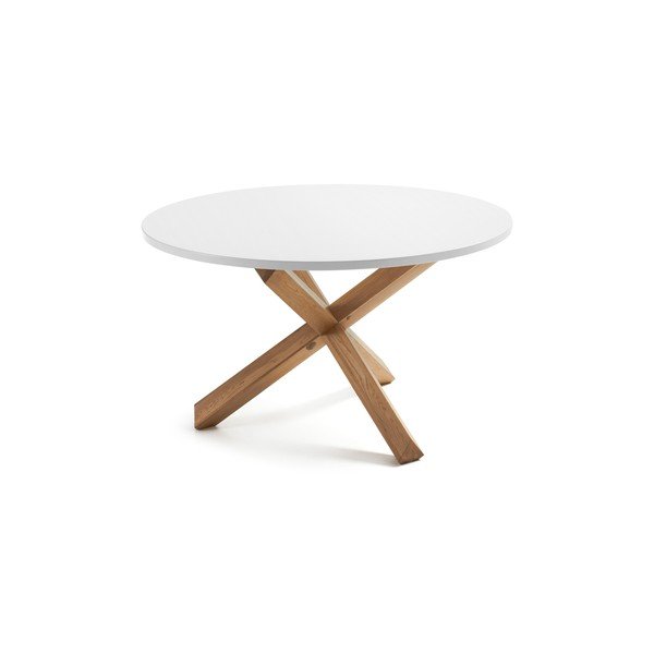 Ozolkoka ēdamgalds ar baltu virsmu Kave Home Nori, ø 120 cm-image-2