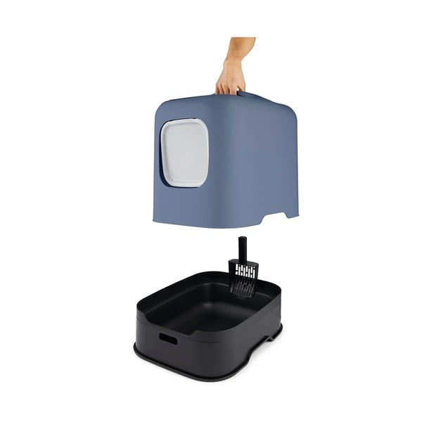 Tumši zila kaķu pakaišu kaste 40x51 cm Biala – Rotho-image-2