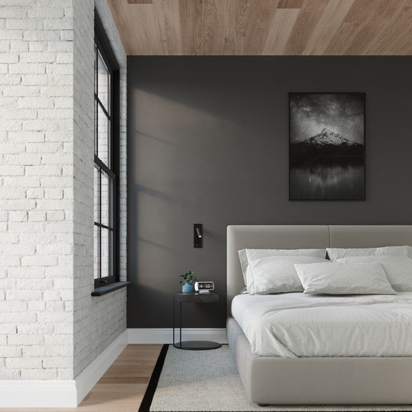 Melna metāla sienas lampa Chimery – Sollux-image-4