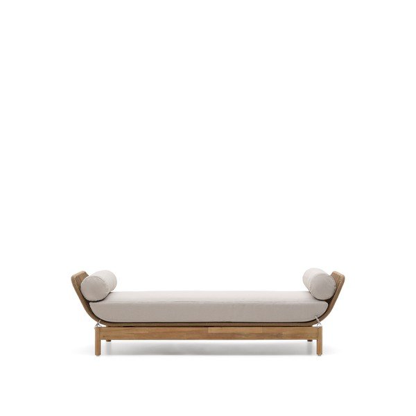 Dabīga toņa akācijas masīvkoka dārza dīvāns Catalina – Kave Home