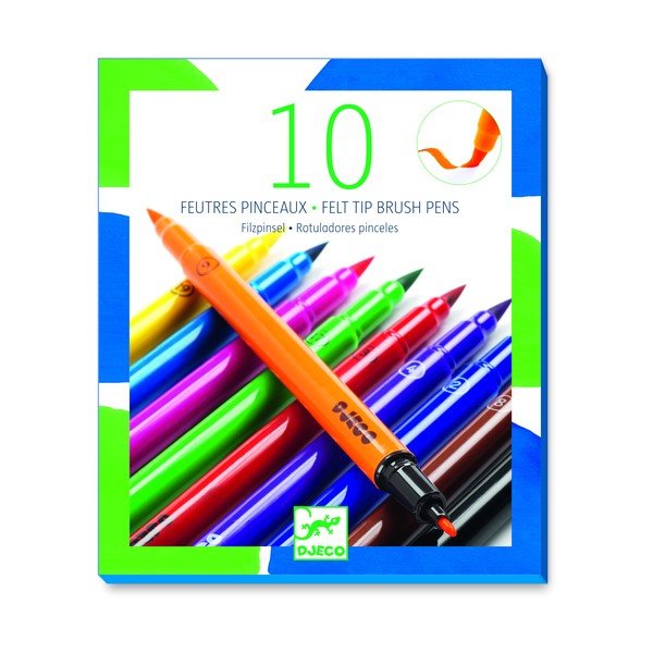 10 divpusējo flomāsteru komplekts Djeco-image-1