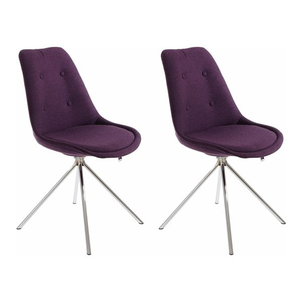 2 violetu ēdamistabas krēslu komplekts Støraa Dylan