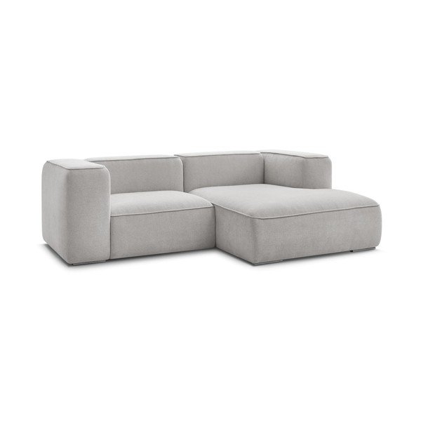 Gaiši pelēks stūra dīvāns no buklē auduma (ar labo stūri) Zephyr – Bobochic Paris-image-3