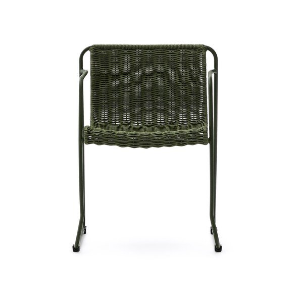 Zaļš metāla dārza krēsls Maurina – Kave Home-image-2