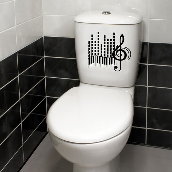 Dekoratīvā uzlīme tualetei Mūzika