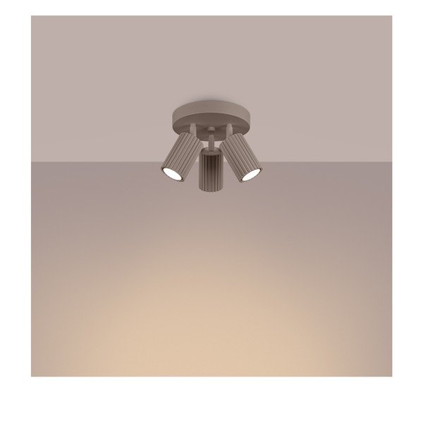 Pelēkbrūna metāla prožektora tipa lampa Gleam – Sollux-image-1