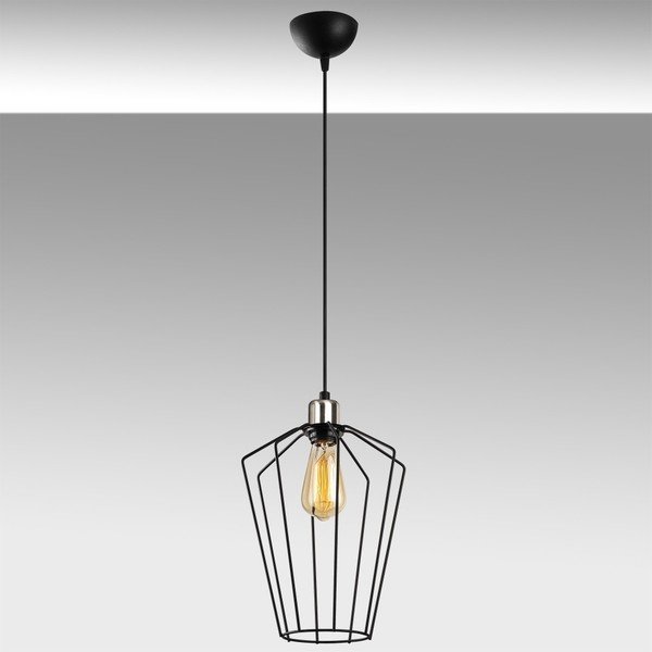 Melna metāla griestu lampa Opviq lights Desponia-image-1