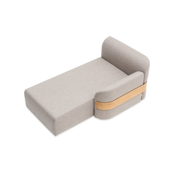 Gaiši pelēks dīvāna modulis (kreisais stūris) no vilnas un lina maisījuma Hugg – Gazzda-image-2