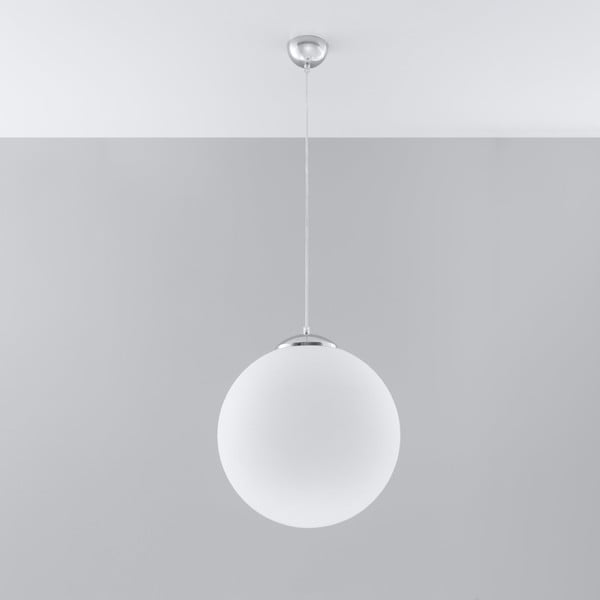 Balta piekaramā lampa ar stikla abažūru ø 40 cm Bianco – Nice Lamps