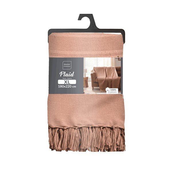 Terakotas oranžs kokvilnas gultas pārklājs 125x150 cm Lilia – douceur d'intérieur-image-2