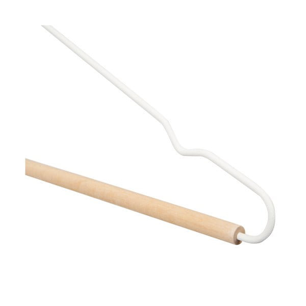 2 baltu apģērbu pakaramo komplekts ar koka detaļu Compactor Frosted-image-4