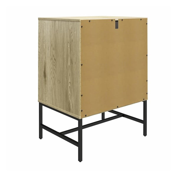 Dabīga toņa vīna skapis no priedes koka 6 pudelēm, 60x83 cm Tamlin – Queer Eye-image-3