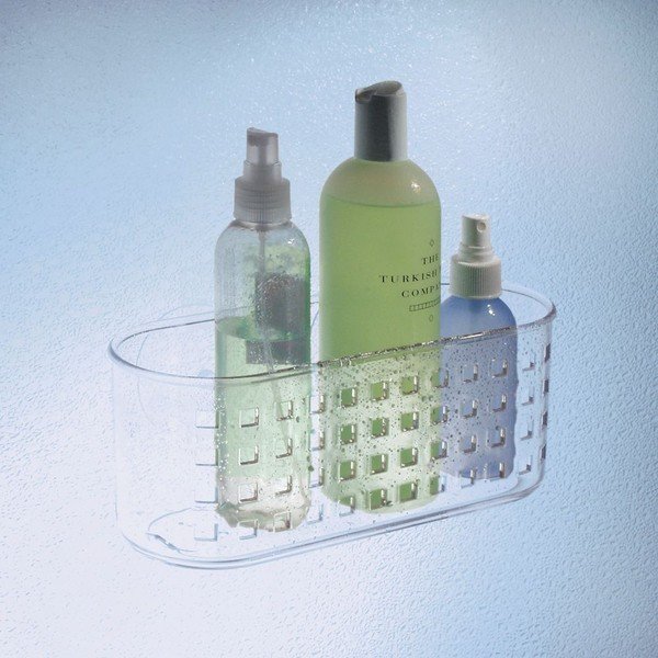 Caurspīdīgs dušas grozs ar piesūcekņiem iDesign Suction Shower-image-1