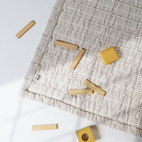 Krēmkrāsas bērnu rotaļu paklājs Anna – Nattiot-image-1