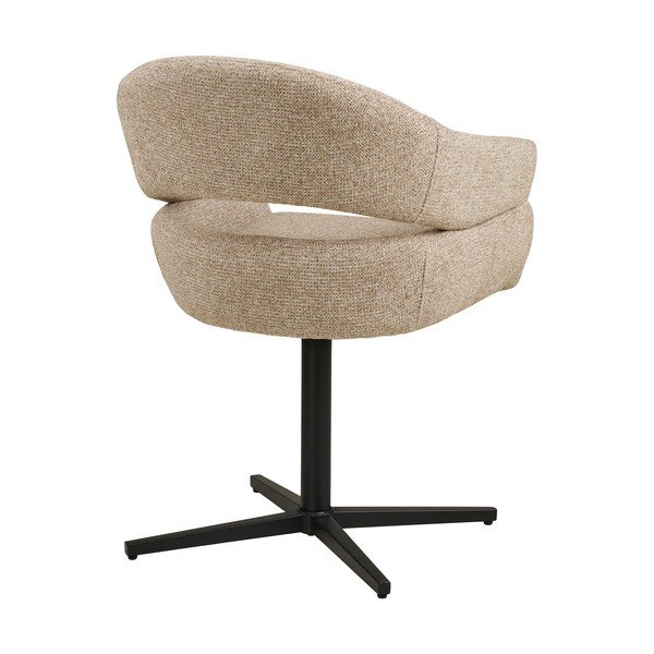 Bēšs polsterēts ēdamistabas krēsls ar roku balstiem Dover – House Nordic-image-4