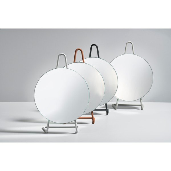 Zone A-Mirror Soft Grey tērauda galda kosmētikas spogulis, ø 31 cm-image-2