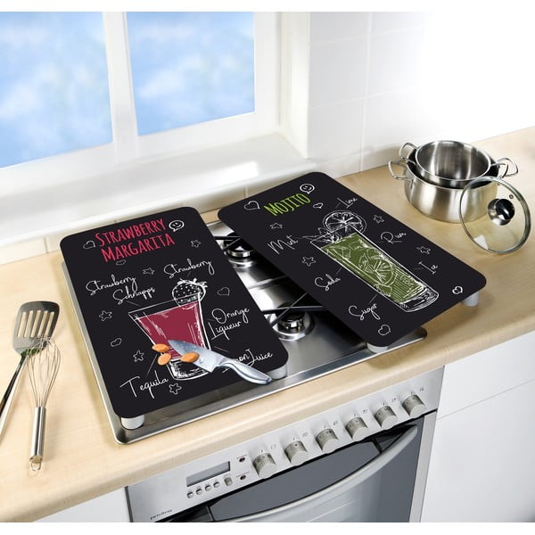 Plīts aizsargplāksnes no stikla (2 gab.) Wenko Margarita, 52 x 30 cm-image-2