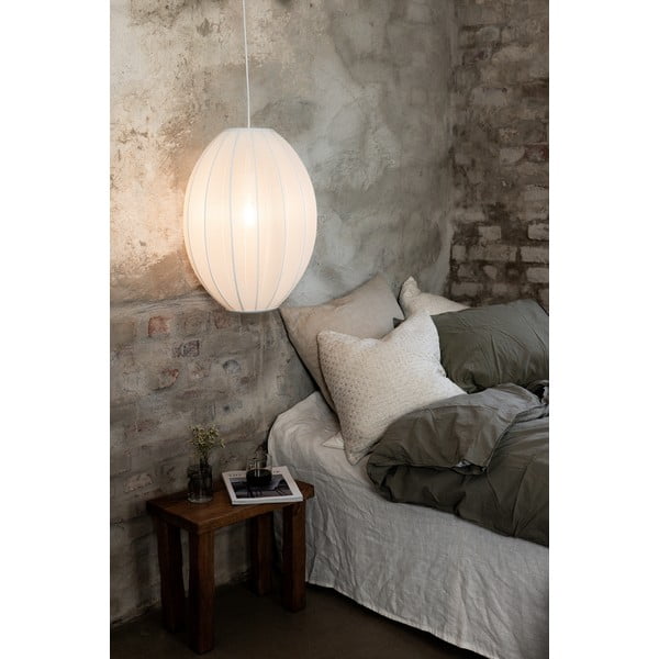 Balta piekaramā lampa ar auduma abažūru ø 40 cm Florence – Markslöjd-image-3