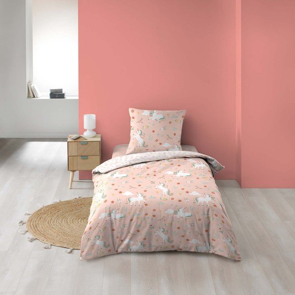 Vienguļamā mikrošķiedras bērnu gultas veļa 140x200 cm Majestic – douceur d'intérieur-image-1
