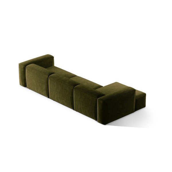Zaļš velveta stūra dīvāns (ar kreiso stūri/ar zvilni) Bergamo – Cosmopolitan Design-image-4
