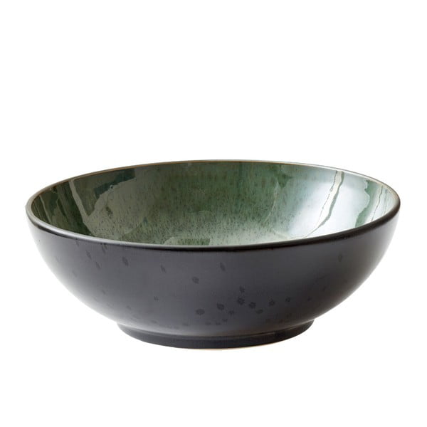 Melns un zaļš keramikas salātu trauks Bitz Mensa, ø 30 cm