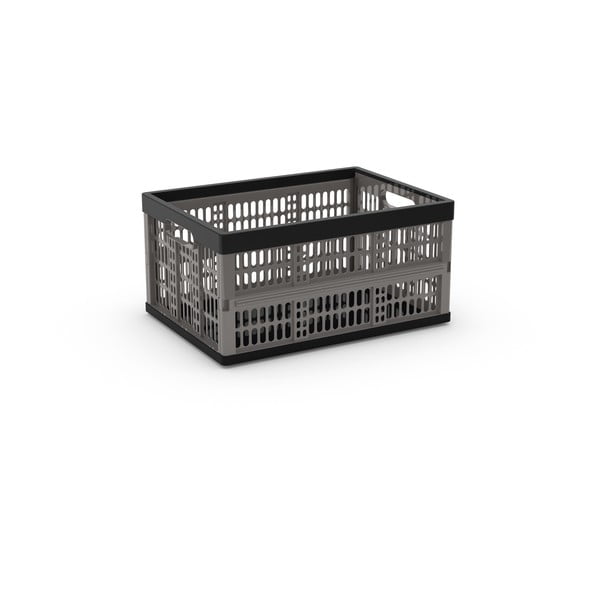 Pelēka plastmasas uzglabāšanas kaste 47,5x34,5x23,5 cm Folding Crate – KIS