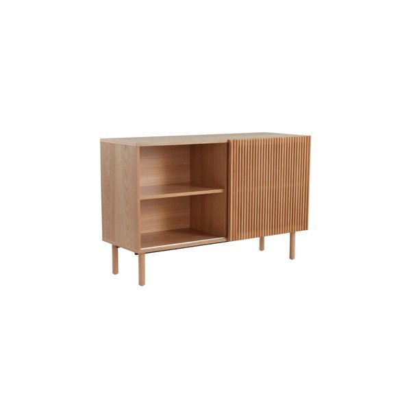 Dabīga toņa skapītis ar oškoka imitāciju ar bīdāmām durvīm 124x80x45 cm Sion – Jotex-image-4