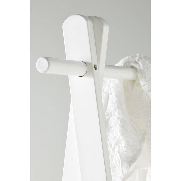 Balts ozola masīvkoka drēbju pakaramais statīvs 91x159x43 cm – Ellos Home-image-3