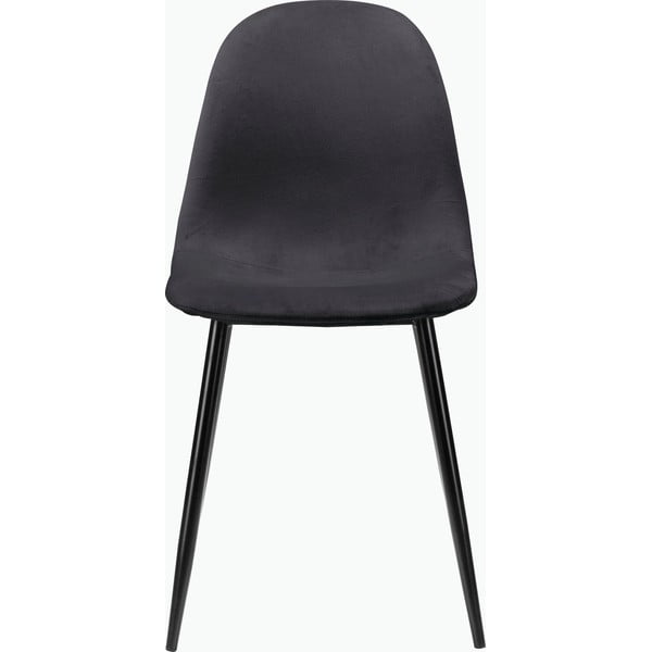 Tumši pelēki samta pusdienu krēsli (4 gab.) Monza – Støraa-image-1