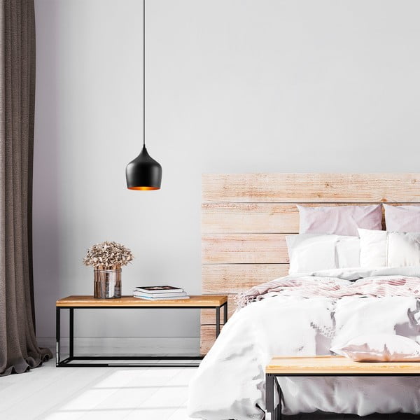 Melna piekaramā lampa ar metāla abažūru ø 22 cm Dodo – Opviq lights-image-1