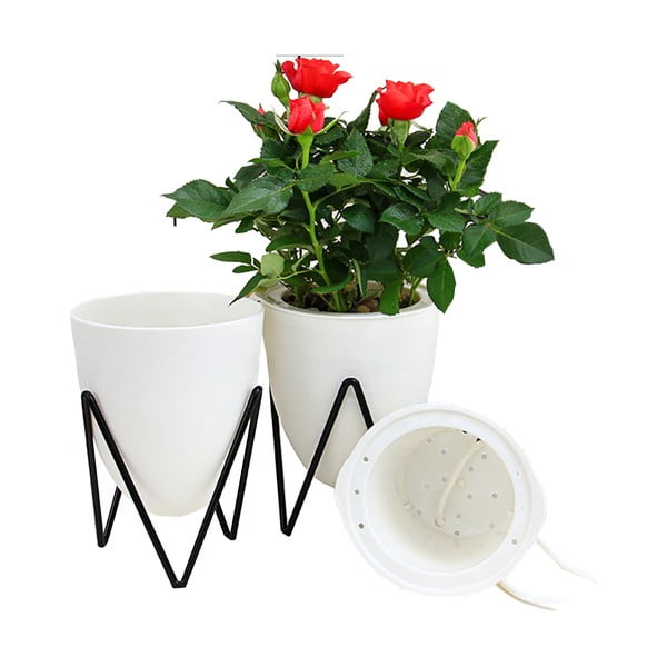 Balts pašlaistošs puķu pods Tomasucci Poppy, ø 19 cm-image-3