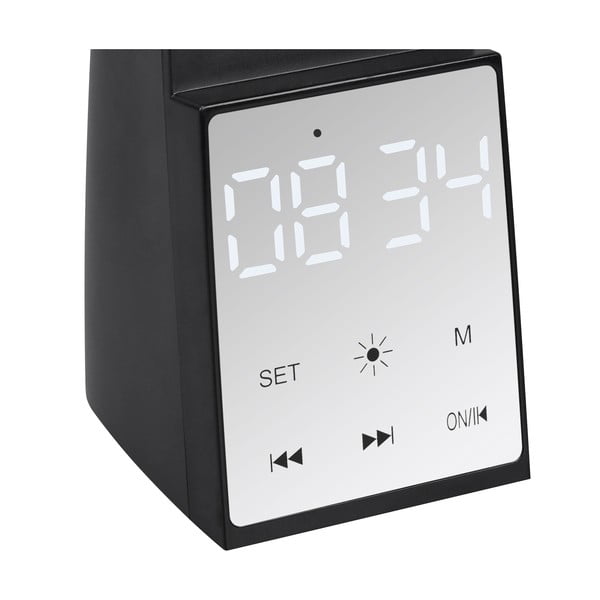 Matēti melna LED galda lampa ar taimeri (augstums 45 cm) Linus – Trio-image-1