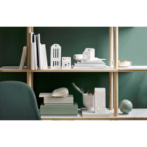 Balts keramikas svečturis Kähler Design Urbania Lighthouse Functio-image-4