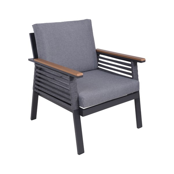 Tumši pelēks alumīnija dārza atpūtas komplekts 4 personām Denia – Garden Pleasure-image-4