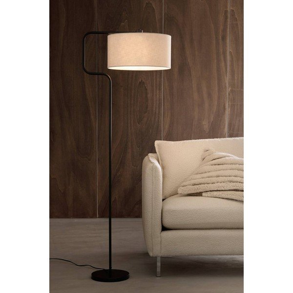 Melna/krēmkrāsas tekstila stāvlampa (augstums 160 cm) Josho – Ellos Home-image-2